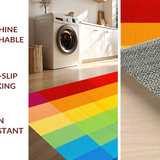 Enchanting Cornered Rainbow Print(Red)