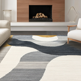 Elegant Swirling Waves in Earthy Hues(Gray)