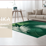 Ultra Soft Area Rug, Non Slip, Stain Resistant, Washable Area Rugs for Living Room, Bedroom, Rustic Green Organic Textures(Green)