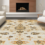 Eclectic Indigo Trellis Accent(Beige)