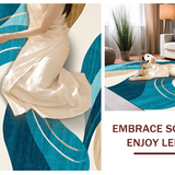 Ultra Soft Area Rug, Non Slip, Stain Resistant, Washable Area Rugs for Living Room, Bedroom, Coastal Sand Surf Inspired Decor(Blue)