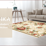 Ultra Soft Area Rug, Non Slip, Stain Resistant, Washable Area Rugs for Living Room, Bedroom, Beige Distressed Carpet for Bedroom Minimal Aesthetic(Beige)