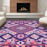 Ultra Soft Area Rug, Non Slip, Stain Resistant, Washable Area Rugs for Living Room, Bedroom, Colorful Southwestern Inspired Elegance(Purple)