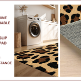 Ultra Soft Area Rug, Non Slip, Stain Resistant, Washable Area Rugs for Living Room, Bedroom, Leopard Print Low-Pile(Beige)