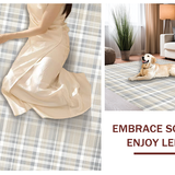 Contemporary Minimalist Gingham Motif(Beige)