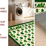 Ultra Soft Area Rug, Non Slip, Stain Resistant, Washable Area Rugs for Living Room, Bedroom, Charming White and Green Floral Arrangement(Green)