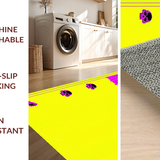Ultra Soft Area Rug, Non Slip, Stain Resistant, Washable Area Rugs for Living Room, Bedroom, Dazzling Multicolor Skull Fusion(Yellow)