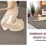 Ultra Soft Area Rug, Non Slip, Stain Resistant, Washable Area Rugs for Living Room, Bedroom, Elegant Scripted Family Welcome(Brown)