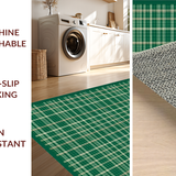 Coastal Vibe Green Plaid Motif(Green)