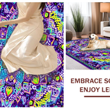 Ultra Soft Area Rug, Non Slip, Stain Resistant, Washable Area Rugs for Living Room, Bedroom, Whimsical Mandala Color Fusion(Purple)