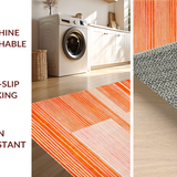 Ultra Soft Area Rug, Non Slip, Stain Resistant, Washable Area Rugs for Living Room, Bedroom, Vibrant Contemporary Abstract Style(Orange)