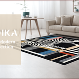 Ultra Soft Area Rug, Non Slip, Stain Resistant, Washable Area Rugs for Living Room, Bedroom, Rustic Monochrome Animal Print(Black)