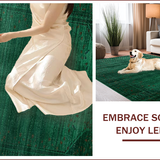 Ultra Soft Area Rug, Non Slip, Stain Resistant, Washable Area Rugs for Living Room, Bedroom, Lush Tropical Print Design(Green)