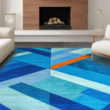 Stylish Transitional Wave Motif(Blue)