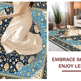 Ultra Soft Area Rug, Non Slip, Stain Resistant, Washable Area Rugs for Living Room, Bedroom, Striking Modern Lattice Patterns(Blue)