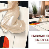 Ultra Soft Area Rug, Non Slip, Stain Resistant, Washable Area Rugs for Living Room, Bedroom, Dynamic Contemporary Arch Pattern(White)