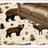 Ultra Soft Area Rug, Non Slip, Stain Resistant, Washable Area Rugs for Living Room, Bedroom, Western-Themed Cozy Aesthetic(Beige)