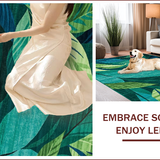 Ultra Soft Area Rug, Non Slip, Stain Resistant, Washable Area Rugs for Living Room, Bedroom, Elegant Multi-Hued Nature Inspiration(Blue)