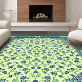 Ultra Soft Area Rug, Non Slip, Stain Resistant, Washable Area Rugs for Living Room, Bedroom, Charming Artistic Floral Swirl Composition(Ivory)