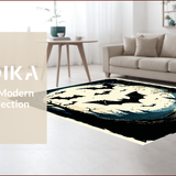 Ultra Soft Area Rug, Non Slip, Stain Resistant, Washable Area Rugs for Living Room, Bedroom, Gothic Coffin Bath Mat(Black)