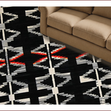 Ultra Soft Area Rug, Non Slip, Stain Resistant, Washable Area Rugs for Living Room, Bedroom, Rustic Textured Zebra Inspiration(Black)