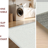Ultra Soft Area Rug, Non Slip, Stain Resistant, Washable Area Rugs for Living Room, Bedroom, Sleek Minimalist Fun Bath Rug(Gray)