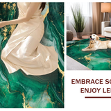 Ultra Soft Area Rug, Non Slip, Stain Resistant, Washable Area Rugs for Living Room, Bedroom, Striking Geometric Emerald Elegance(Green)