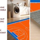 Ultra Soft Area Rug, Non Slip, Stain Resistant, Washable Area Rugs for Living Room, Bedroom, Dynamic Fire-Printed Sports Aesthetic(Orange)