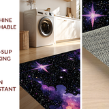 Ultra Soft Area Rug, Non Slip, Stain Resistant, Washable Area Rugs for Living Room, Bedroom, Enchanting Solar System Design(Purple)