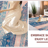 Ultra Soft Area Rug, Non Slip, Stain Resistant, Washable Area Rugs for Living Room, Bedroom, Trendy Pastel Girls Room Machine Washable Carpet(Blue)
