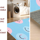 Ultra Soft Area Rug, Non Slip, Stain Resistant, Washable Area Rugs for Living Room, Bedroom, Lively Kid-Centric Artistic Touch(Blue)