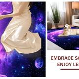Ultra Soft Area Rug, Non Slip, Stain Resistant, Washable Area Rugs for Living Room, Bedroom, Dynamic Astral Color Burst Layout(Purple)