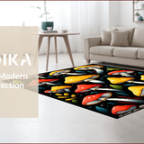 Ultra Soft Area Rug, Non Slip, Stain Resistant, Washable Area Rugs for Living Room, Bedroom, Memory Foam Mushroom Rug(Red)