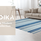 Ultra Soft Area Rug, Non Slip, Stain Resistant, Washable Area Rugs for Living Room, Bedroom, Tranquil Sky Blue Textile Art(Blue)