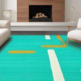 Chic Teal Textured Motif(Blue)