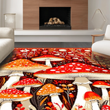 Bright Cheerful Mushroom Patterned(Red)