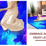 Ultra Soft Area Rug, Non Slip, Stain Resistant, Washable Area Rugs for Living Room, Bedroom, Transcendent Nebula Inspired Design(Blue)