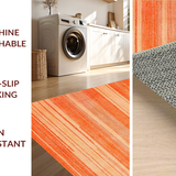Ultra Soft Area Rug, Non Slip, Stain Resistant, Washable Area Rugs for Living Room, Bedroom, Luxe Warm Monochrome Essence(Orange)