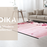 Ultra Soft Area Rug, Non Slip, Stain Resistant, Washable Area Rugs for Living Room, Bedroom, Modern Multicolor Botanical Elegance(Pink)