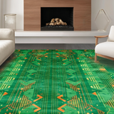 Elegant Emerald and Orange Harmony(Green)