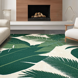 Ultra Soft Area Rug, Non Slip, Stain Resistant, Washable Area Rugs for Living Room, Bedroom, Serene Floral Greenery Atmosphere(Green)