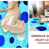 Ultra Soft Area Rug, Non Slip, Stain Resistant, Washable Area Rugs for Living Room, Bedroom, Charming Educational Blue Rug(Blue)