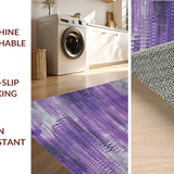 Ultra Soft Area Rug, Non Slip, Stain Resistant, Washable Area Rugs for Living Room, Bedroom, Modern Psychedelic Color Burst(Purple)