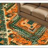 Ultra Soft Area Rug, Non Slip, Stain Resistant, Washable Area Rugs for Living Room, Bedroom, Boho Serenity Oasis Rug Escape(Orange)
