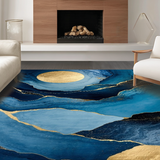 Ultra Soft Area Rug, Non Slip, Stain Resistant, Washable Area Rugs for Living Room, Bedroom, Luxurious Textured Blue Gradient(Blue)