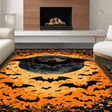 Ultra Soft Area Rug, Non Slip, Stain Resistant, Washable Area Rugs for Living Room, Bedroom, Chic Dark Floral Accent Piece(Black)