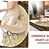 Ultra Soft Area Rug, Non Slip, Stain Resistant, Washable Area Rugs for Living Room, Bedroom, Transitional Ethnic Design Sensibility(Gold)