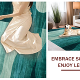 Ultra Soft Area Rug, Non Slip, Stain Resistant, Washable Area Rugs for Living Room, Bedroom, Timeless Natural Tide Elements(Blue)