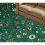 Ultra Soft Area Rug, Non Slip, Stain Resistant, Washable Area Rugs for Living Room, Bedroom, Vibrant Jungle-Inspired Artwork(Blue)