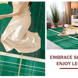 Ultra Soft Area Rug, Non Slip, Stain Resistant, Washable Area Rugs for Living Room, Bedroom, Artistic Emerald Green Trellis Style(Green)